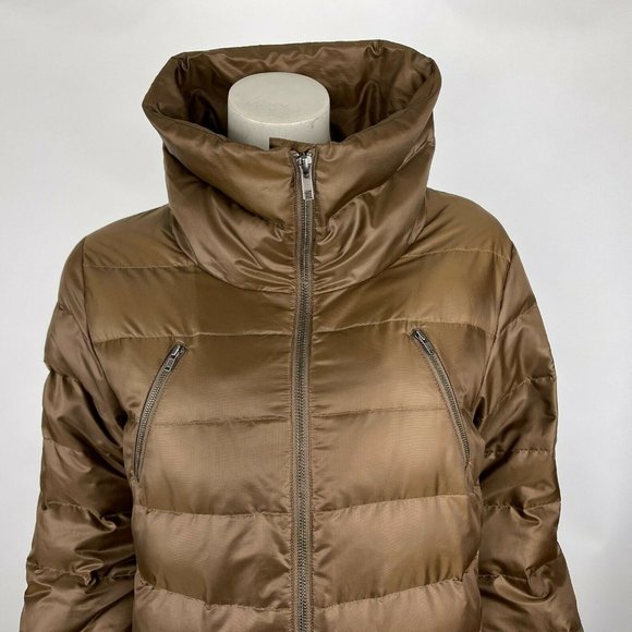 Eileen Fisher‎ Parka Funnel Neck Down Long Sleeve Jacket Pockets Zippers Women M - Picture 6 of 11